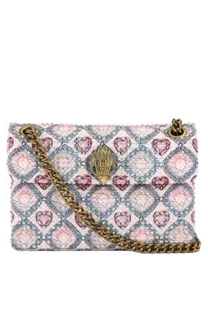 crossbody tas Mini Kensington met strass lichtroze