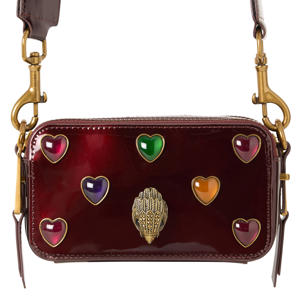 leren crossbody tas Shoreditch bordeauxrood