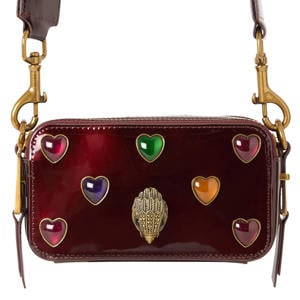 leren crossbody tas Shoreditch bordeauxrood