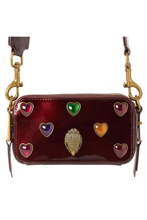 leren crossbody tas Shoreditch bordeauxrood