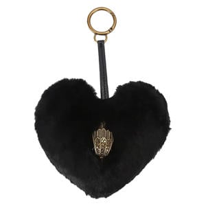 sleutelhanger Heart Fur Charm zwart
