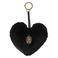 Kurt Geiger sleutelhanger Heart Fur Charm zwart