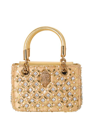 mini handtas Kensington met strass goudkleurig