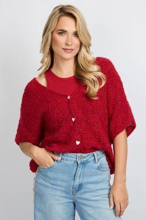 gebreid vest rood