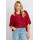 FLURESK gebreid vest rood