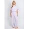 FLURESK straight regular waist casual broek lila