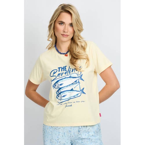 FLURESK T-shirt ecru afbeelding