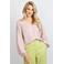 FLURESK gestreepte blouse roze