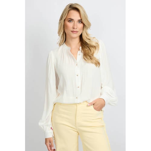 FLURESK blouse wit afbeelding