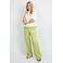 FLURESK wide leg high waist broek lichtgroen