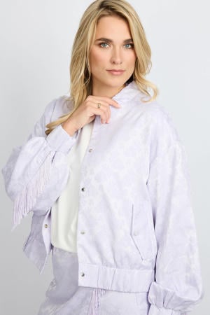 gebloemde bomberjack lila