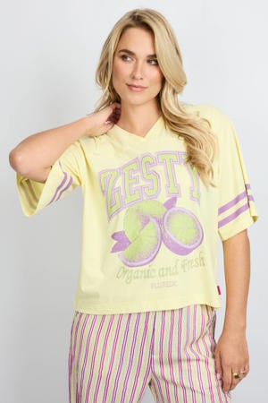 T-shirt lichtgeel