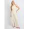 FLURESK Verina pants high waist wide leg jeans zand
