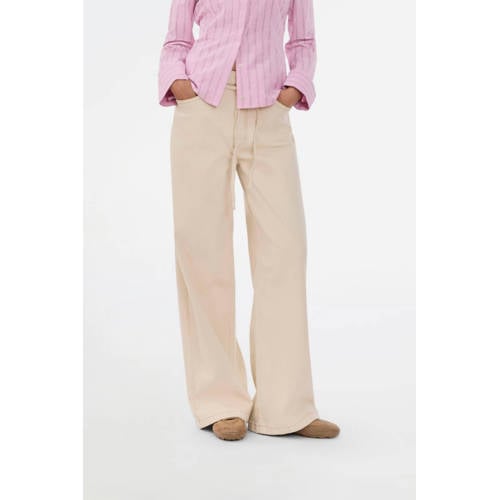 Modström wide leg jeans ecru afbeelding