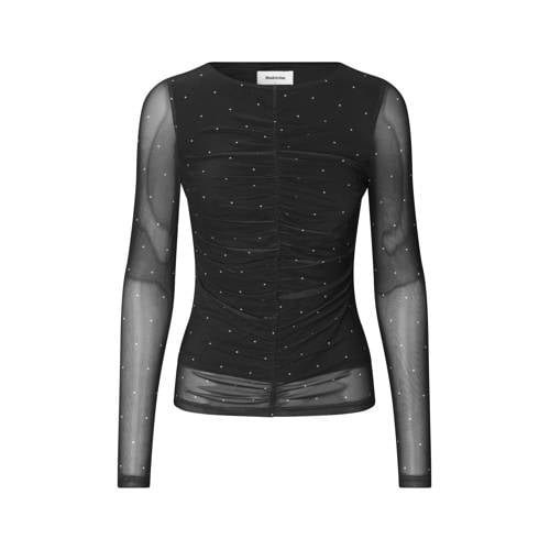 Modström top zwart met glitter afbeelding