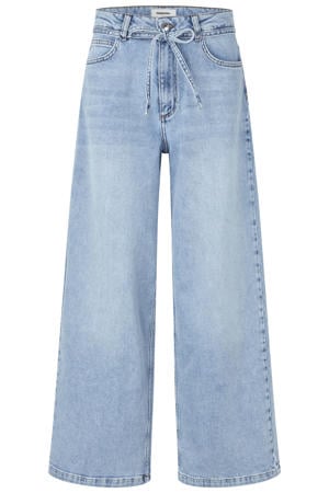 wide leg jeans medium blue denim