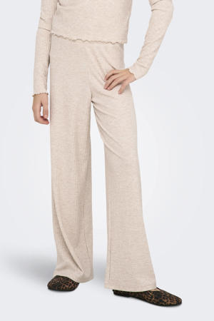 wide leg casual broek ecru