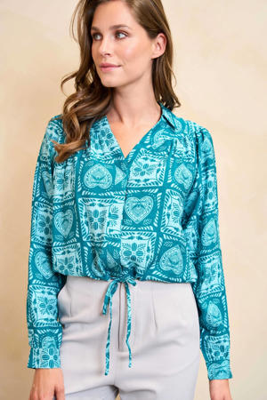 blouse blauw