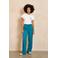Lofty Manner straight high waist casual broek blauw