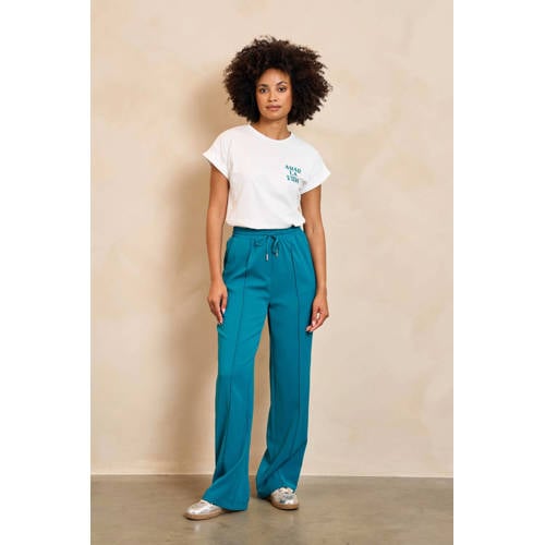 Lofty Manner straight high waist casual broek blauw afbeelding
