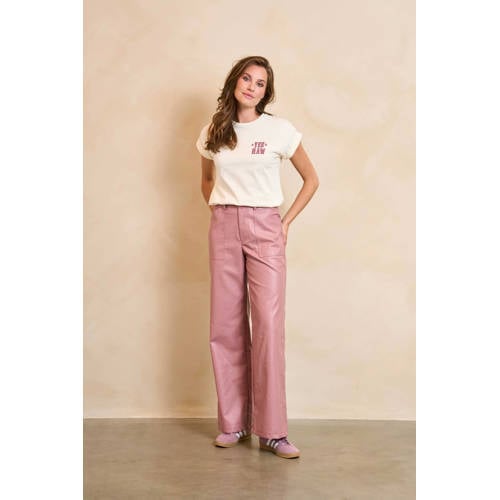 Lofty Manner T-shirt met backprint ecru afbeelding
