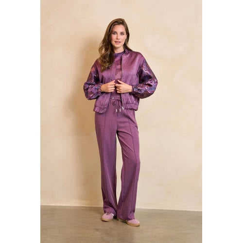 Lofty Manner wide leg high waist broek paars afbeelding