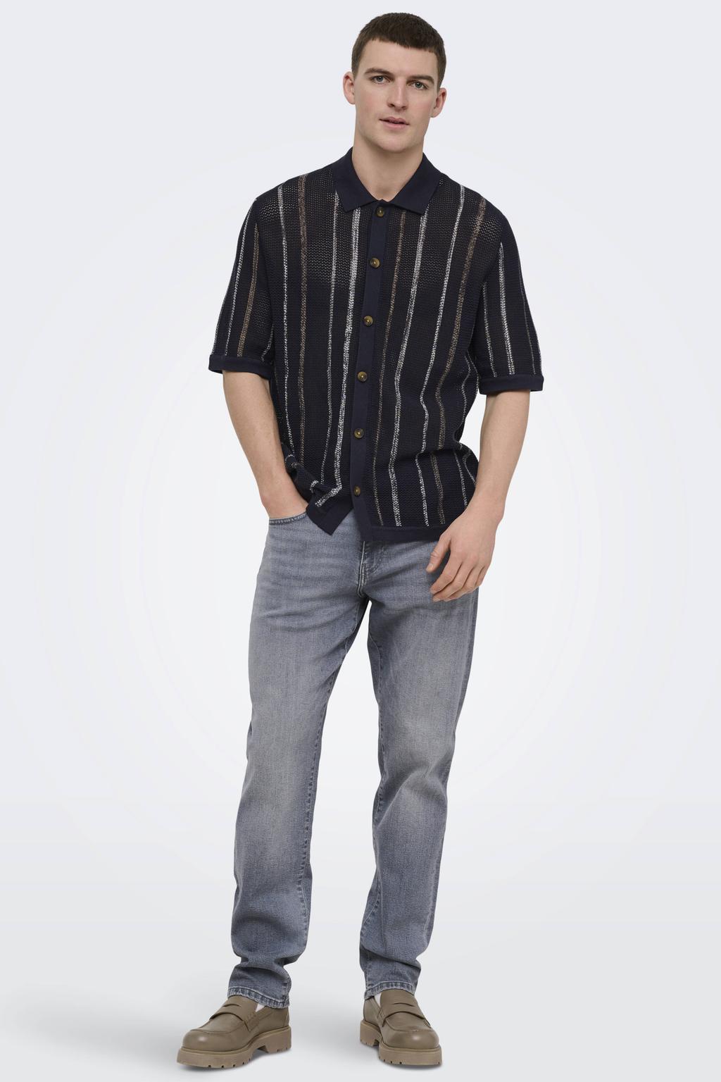 ONLY & SONS ONSWEFT regular fit jeans light grey denim