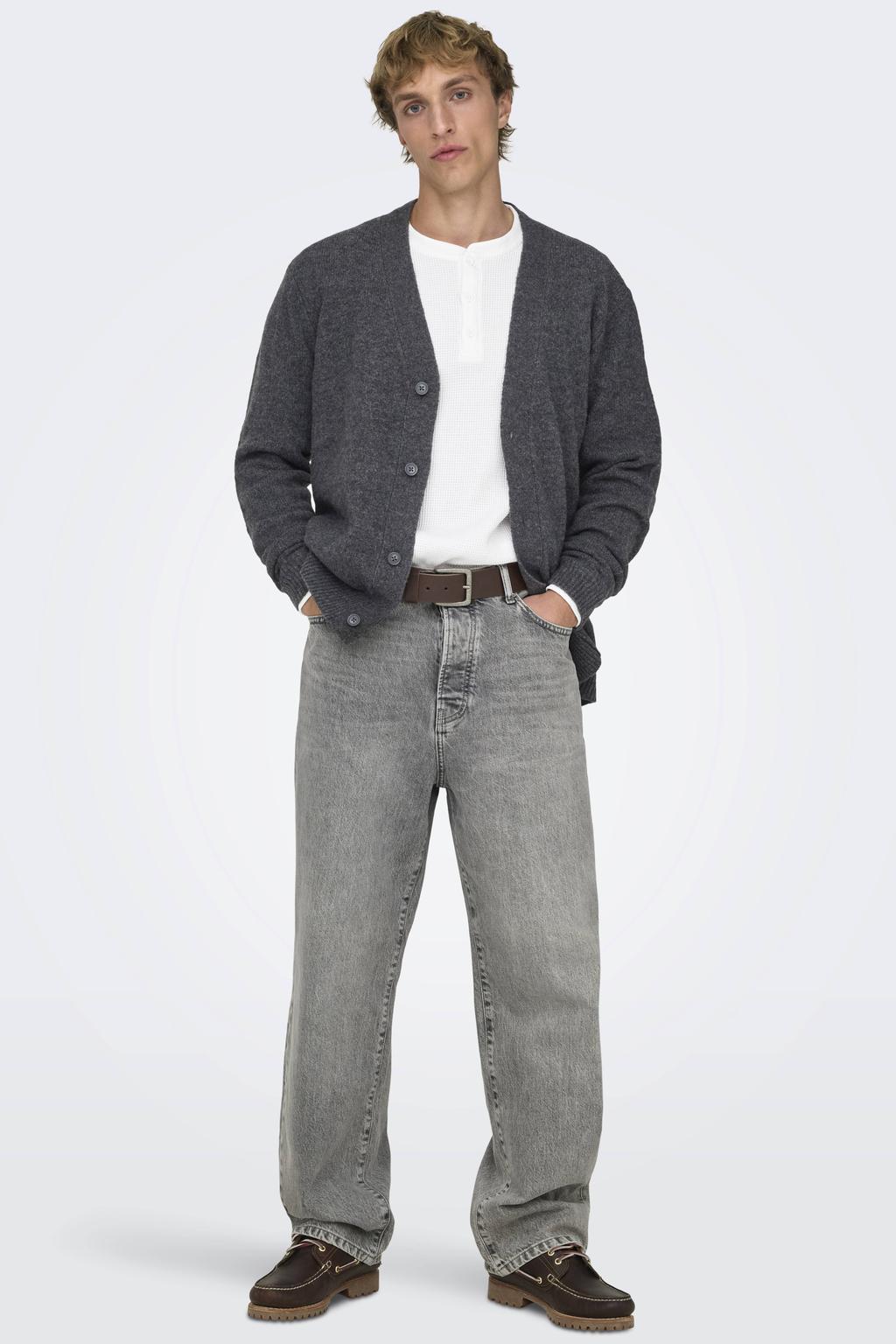 ONLY & SONS ONSFADE loose fit jeans medium grey denim