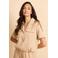 G-maxx blouse lichtbruin met pailletten