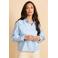 G-maxx gestreepte blouse blauw met parels