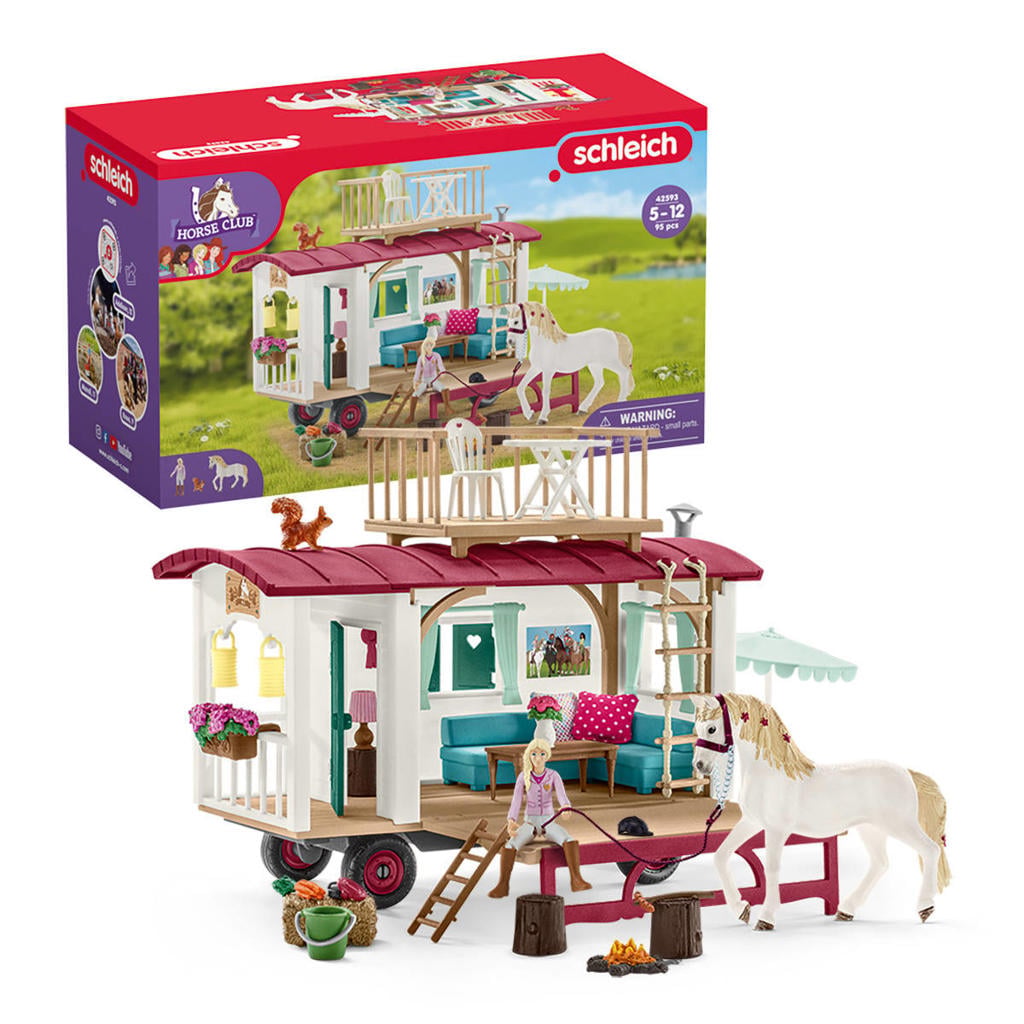 Schleich Horse Club Woonwagen voor geheime club-bijeenkomste