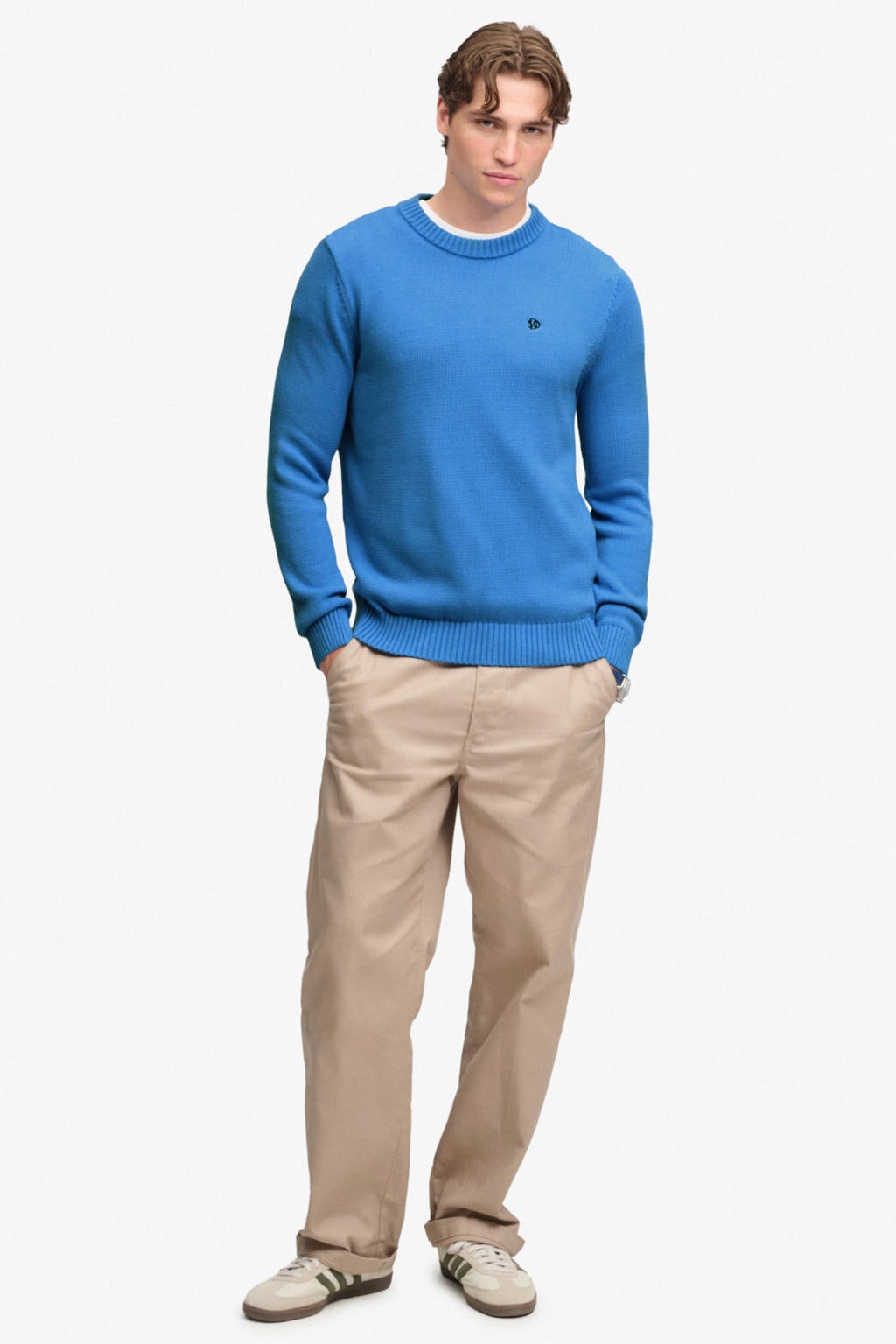 Superdry gebreide trui blauw
