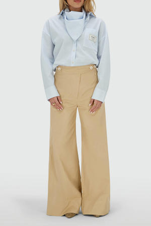 gestreepte blouse lichtblauw