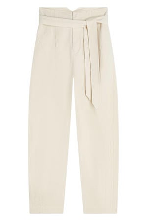 barrel high waist broek ecru