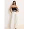 JOSH V broek met hoge taille en wide leg ecru