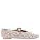 Kurt Geiger Mayfair suède ballerina's met parels en strass beige