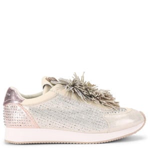 Islington Pom Pom Pump leren slip-on sneakers met strass lichtroze