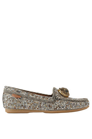 mocassins met strass beige