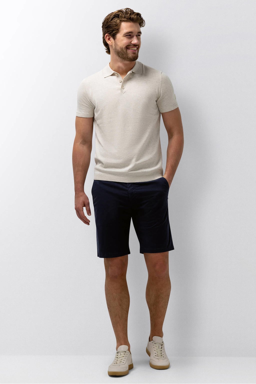 State of Art regular chino short donkerblauw