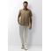 State of Art regular casual overhemd met linnen lichtbruin