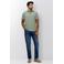 State of Art regular polo met linnen groen