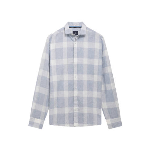 State of Art regular geruit casual overhemd lichtblauw afbeelding