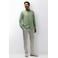 State of Art regular casual overhemd met linnen groen
