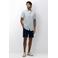 State of Art regular gestreept casual overhemd met linnen blauw