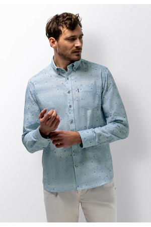 regular casual overhemd lichtblauw