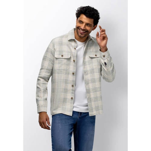 State of Art geruit overshirt ecru afbeelding