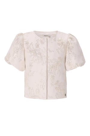 gebloemde blouse goud