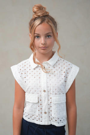 gilet wit broderie