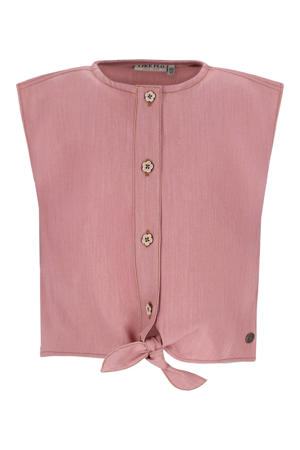 mouwloze top oudroze