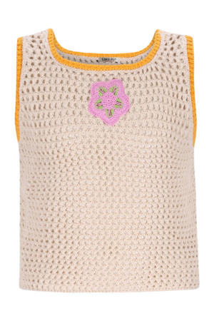 top ecru crochet